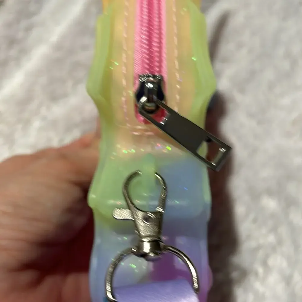 Unicorn pop it purse adjustable nylon strap to shorten or lengthen like new